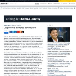 Les pollueurs du monde doivent payer – Le blog de Thomas Piketty