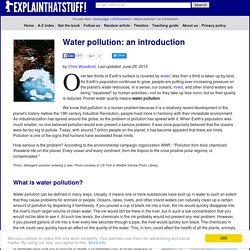 Water pollution: An introduction to causes, effects, solutions