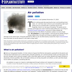 Air pollution - A simple introduction to its causes and effects