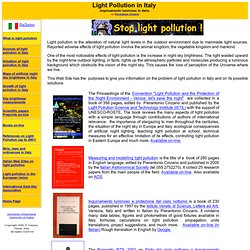 Light pollution in italy - Cinzano