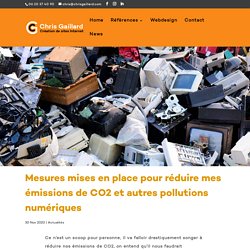 Mesures mises en place pour réduire mes émissions de CO2 et autres pollutions numériques - Création sites Internet Grenoble, Chris Gaillard webdesign