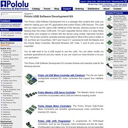 Pololu USB Software Development Kit