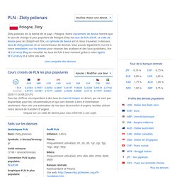 Taux PLN - Zloty polonais, actualités et outils
