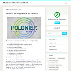 How to contact poloniex support number