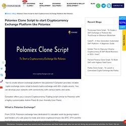 Poloniex Exchange Clone App