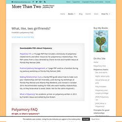 Polyamory FAQ - More Than Two