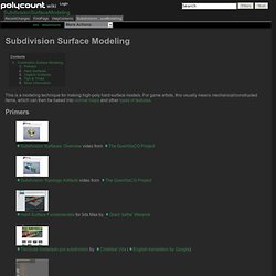 SubdivisionSurfaceModeling