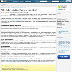 Why Polycrystalline Panels are the Best? by Lubi Solar