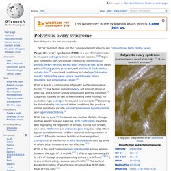 Polycystic ovary syndrome - Wikipedia