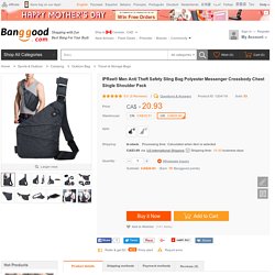 IPRee® Men Anti Theft Safety Sling Bag Polyester Messenger Crossbody Chest Single Shoulder Pack Sale