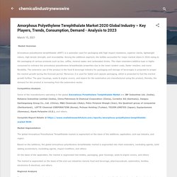 Amorphous Polyethylene Terephthalate Market 2020 Global Industry – Key Players, Trends, Consumption, Demand - Analysis to 2023