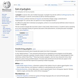 List of polyglots