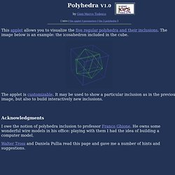 Polyhedra V1.0 - Regular polyhedra and their inclusions