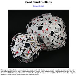 Playing Card Polyhedral Construction