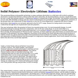Solid polymer electrolyte lithium