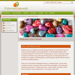 Polymer Clay Tutorial - Mokume Gane Beads