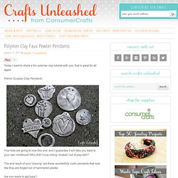Polymer Clay Tutorial: Faux Pewter Pendants