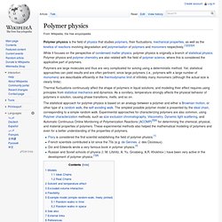 Polymer physics
