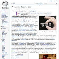 Polymerase chain reaction — Wikipedia