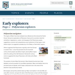 Polynesian explorers - Early explorers