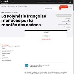 Enseignement - La Polynésie française menacée par la montée des océans