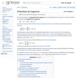 Polynôme de Laguerre