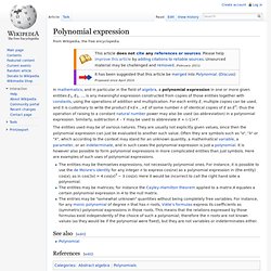 Polynomial expression