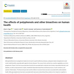 ROYAL SOCIETY OF CHEMISTRY - 2019 - The effects of polyphenols and other bioactives on human health.