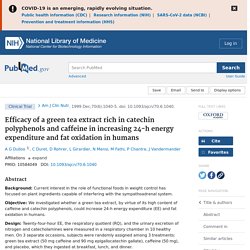 Efficacy of a green tea extract rich in catechin polyphenols and caffeine in increasing 24-h energy expenditure and fat oxidation in humans