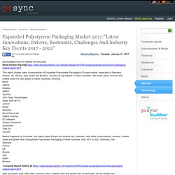 Expanded Polystyrene Packaging Market 2017:”Latest Innovations, Drivers, Restraints, Challenges And Industry Key Events 2017 - 2021”