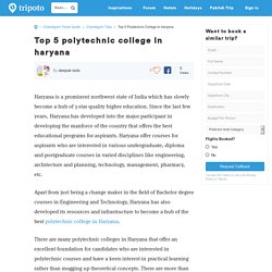 Top 5 polytechnic college in haryana