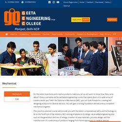 Polytechnic Courses in Delhi NCR at Geeta Institutes of Technologies