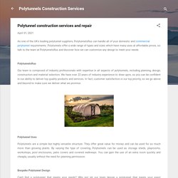 Polytunnel construction services and repair
