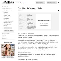 Graphiste Polyvalent (H/F), DRÔLE DE MONSIEUR, PARIS - FashionJobs.com France (#3144589)