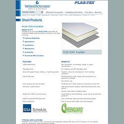 PolyWall from Parkland Plastics - 800-835-4110 - Mold-resistant, waterproof panels made from recycled plastic in the USA