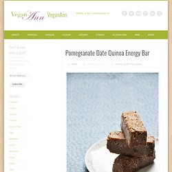 Pomegranate Date Quinoa Energy Bar
