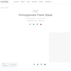 Pomegranate Flank Steak Recipe on Food52