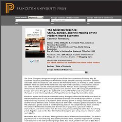 Pomeranz, K.: The Great Divergence: China, Europe, and the Making of the Modern World Economy.
