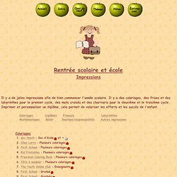 Rentrée scolaire et école