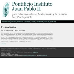 PONTIFICIO INSTITUTO JUAN PABLO II PARA ESTUDIOS SOBRE EL MATRIMONIO Y LA FAMILIA