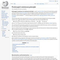 Pontryagin's minimum principle