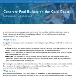 Pool Builders on the Gold Coast