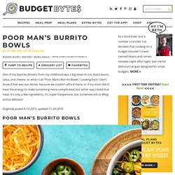 Poor Man's Burrito Bowls