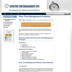 poor time management practices