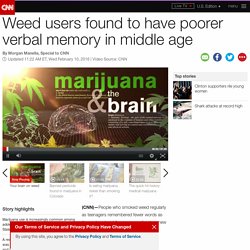 Weed users have poorer verbal memory in middle age