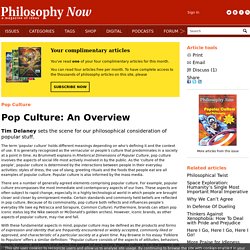 Pop Culture: An Overview
