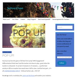 POP UP! – Señora Chase