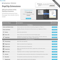 PopClip Extensions