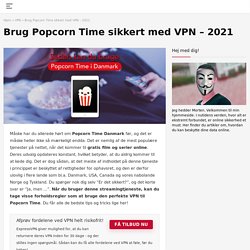 Brug Popcorn Time sikkert med VPN - 2021