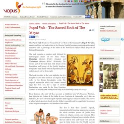 Popol Vuh - The Sacred Book of The Mayas